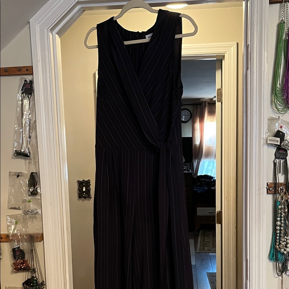 Emma & Michele Navy Sleeveless Jumpsuit